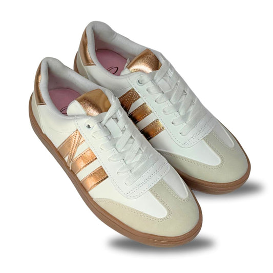 MONTANA Blanco Napa Metálica Oro Rosado