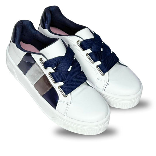 VALERIA Blanco con Azul (Suela Nueva Ultraligera)