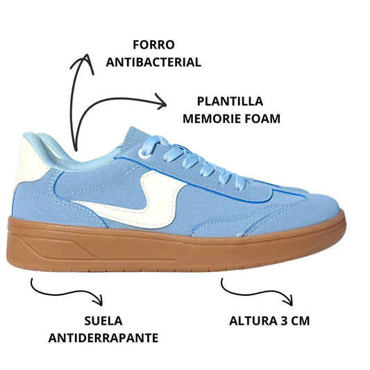 BUDAPEST Samba Celeste con Blanco