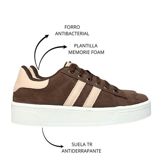 ALAZKA STRIPES Expresso con Rosa Rich