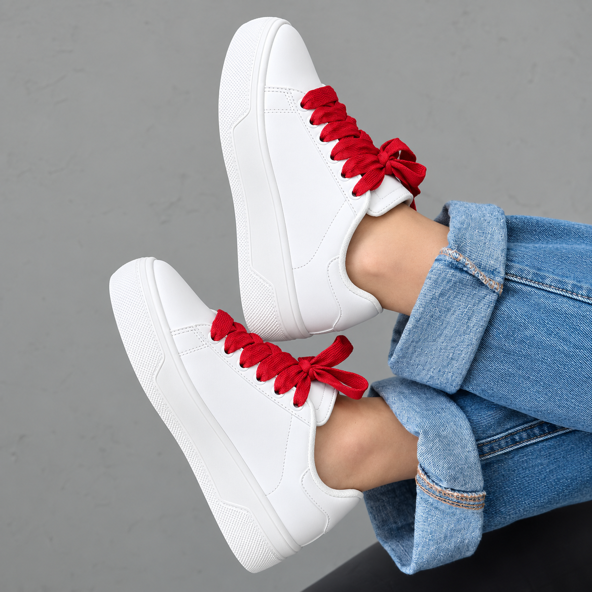 CALIFORNIA SNEAKER Blanco con Rojo Flama