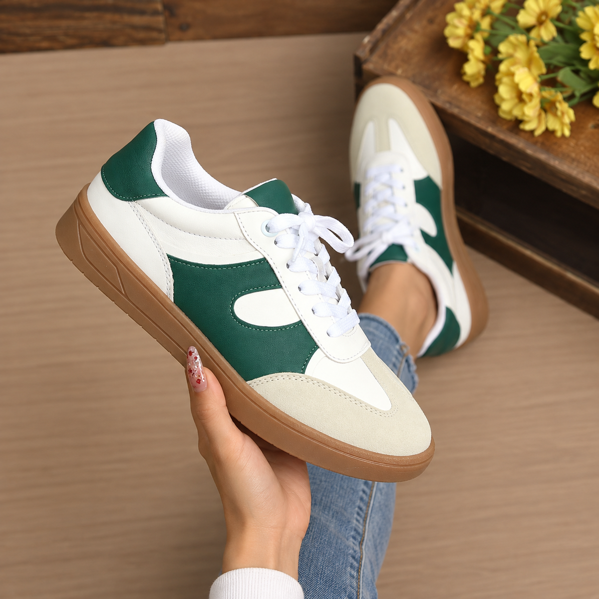 FLORIDA Blanco con Verde Bosque