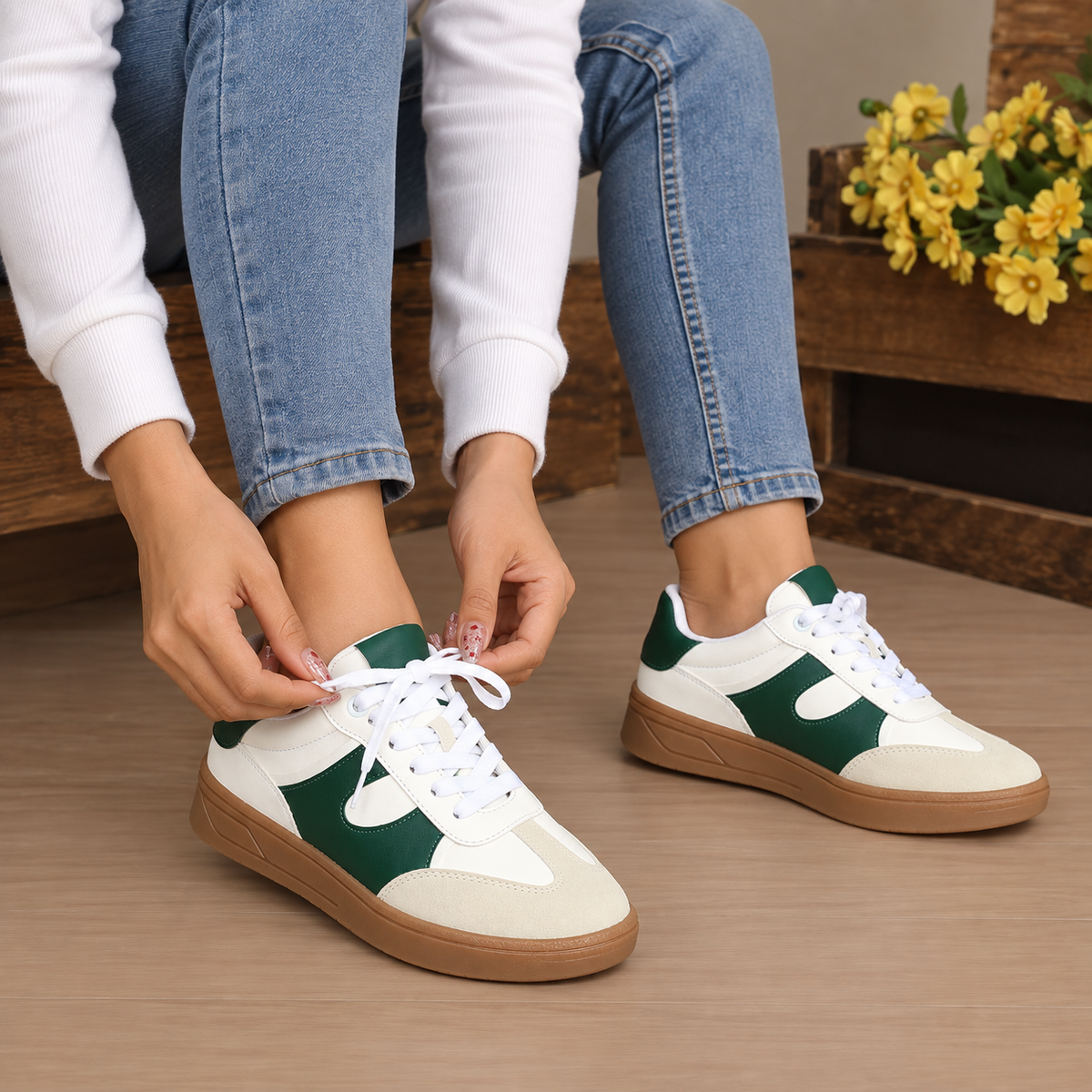 FLORIDA Blanco con Verde Bosque