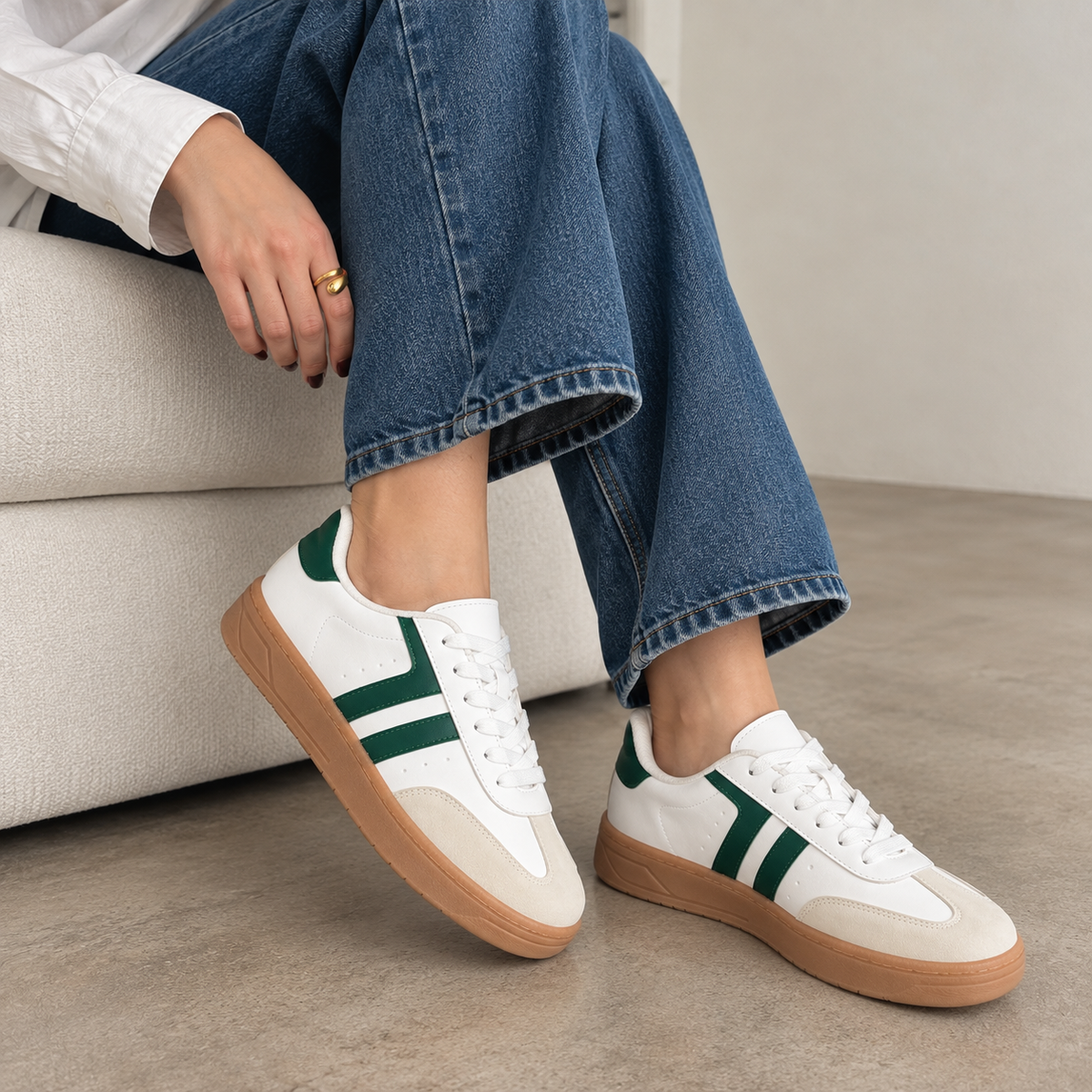 VERMONT Blanco con Verde