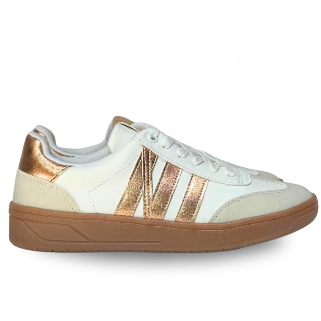 MONTANA Blanco Napa Metálica Oro Rosado