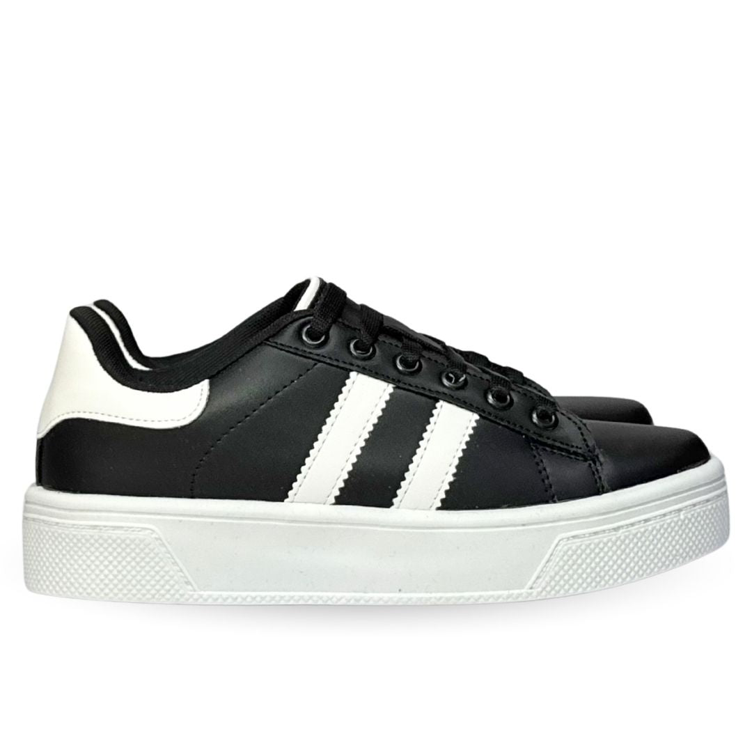 ALAZKA STRIPES Negro con Blanco