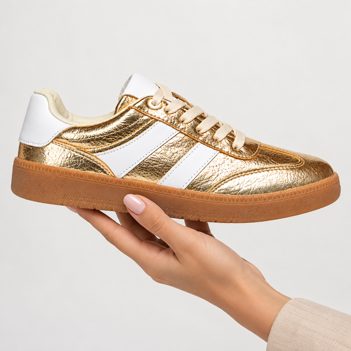 KANSAS Oro con Blanco suela samba