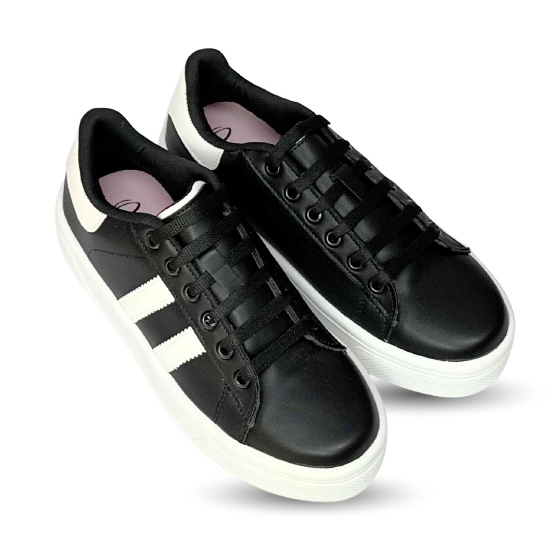 ALAZKA STRIPES Negro con Blanco