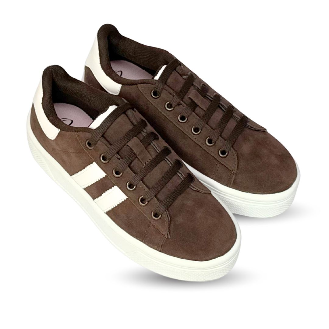 ALAZKA STRIPES Expresso con Blanco