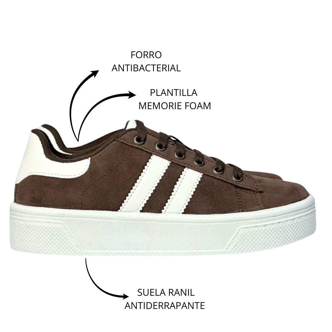 ALAZKA STRIPES Expresso con Blanco