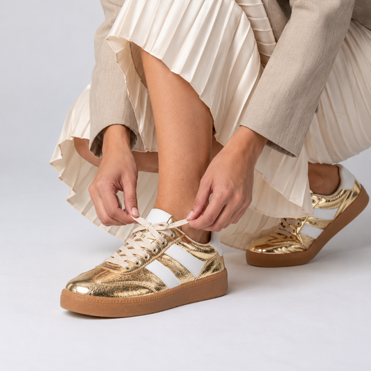 KANSAS Oro con Blanco suela samba