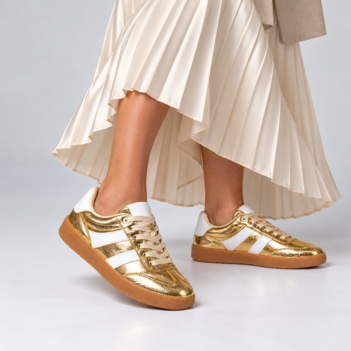 KANSAS Oro con Blanco suela samba